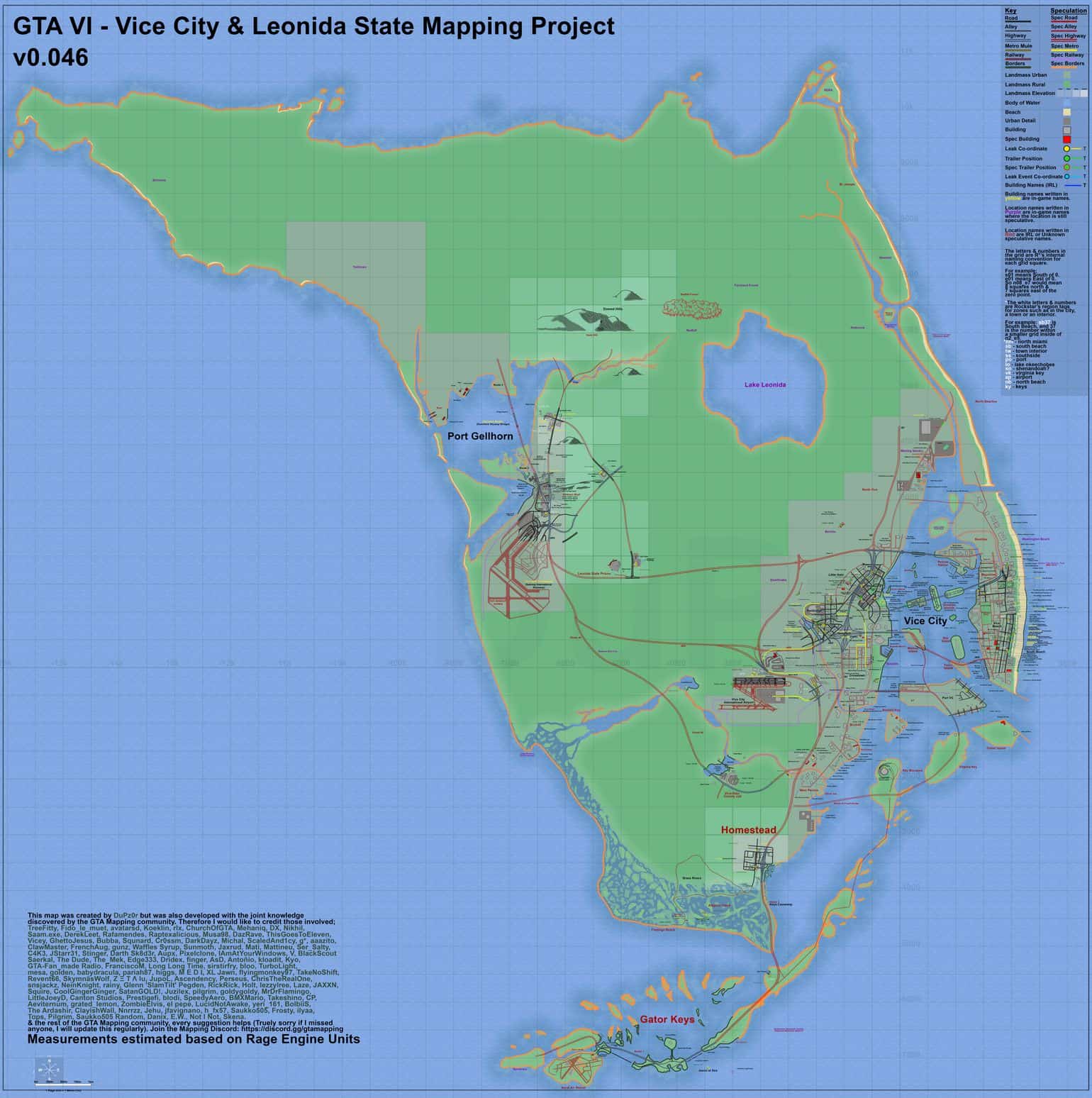Mapping Community Reveals Detailed GTA 6 Leaked Map Rendition